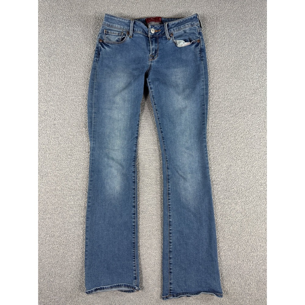 Lucky Brand Jeans Women's 4/27 Blue Leyla Boot Medium Wash Low Rise Straight Leg